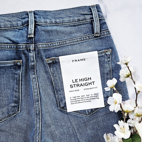 NWT Frame Le High Straight Jean in Imogen Dip - Picture 12 of 17